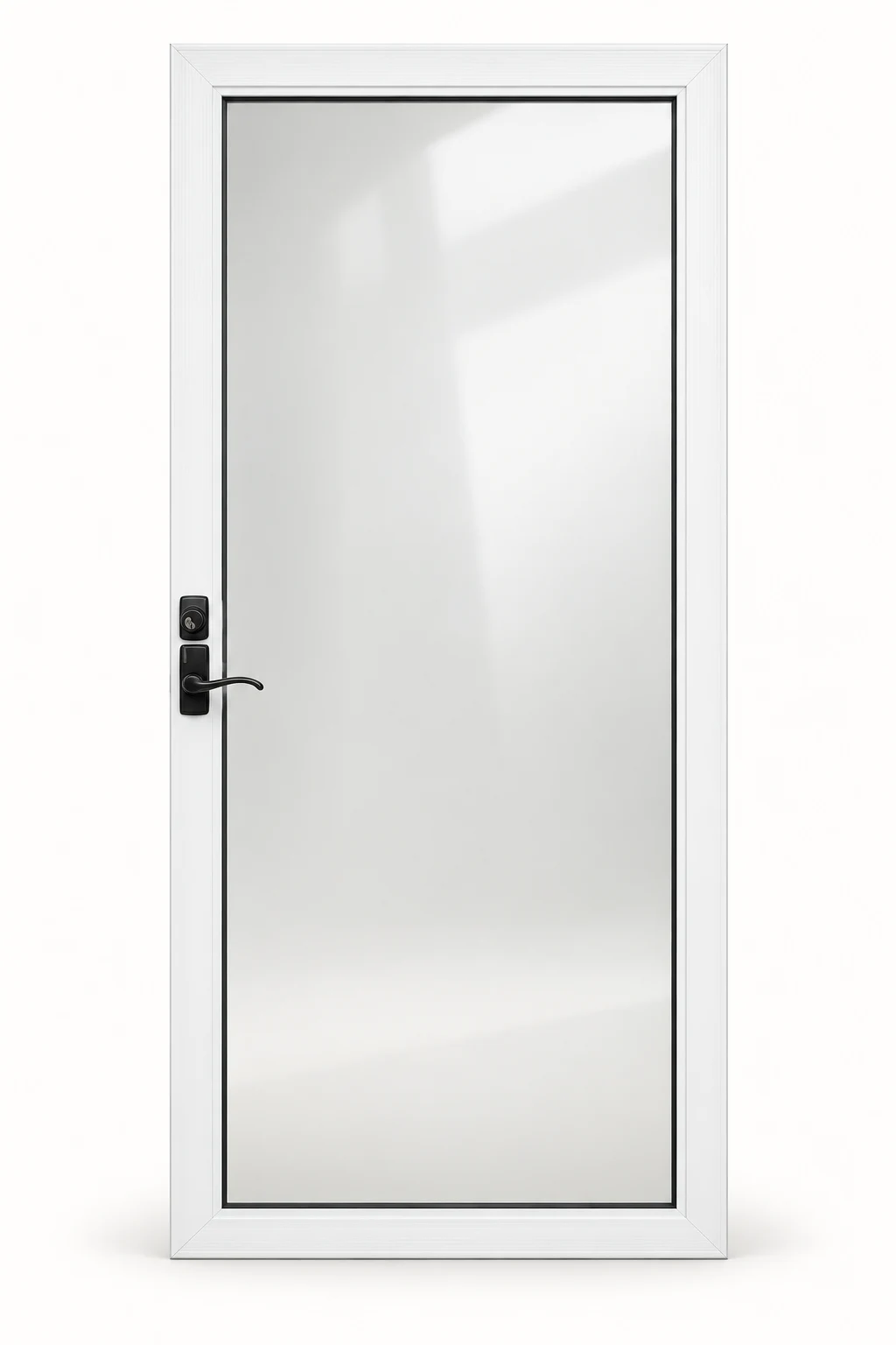 Product illustration: white fullview storm door
