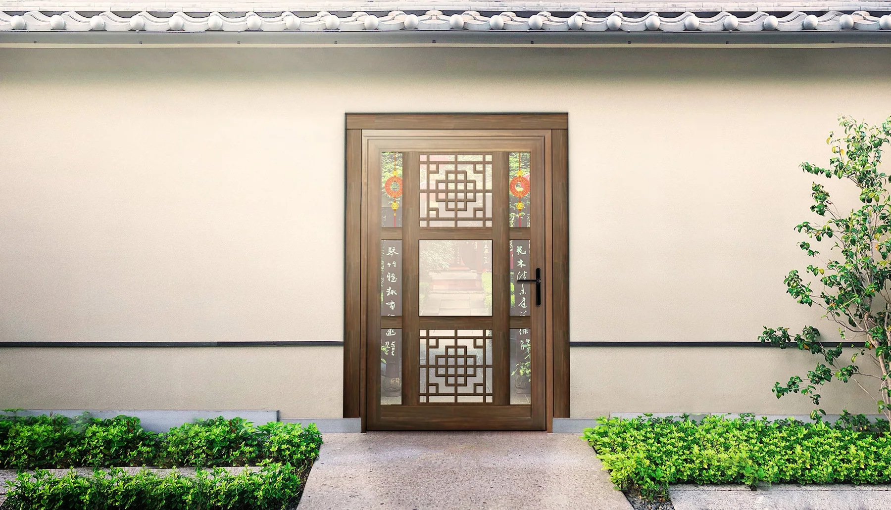 Wood Hinged Door, Private Residence