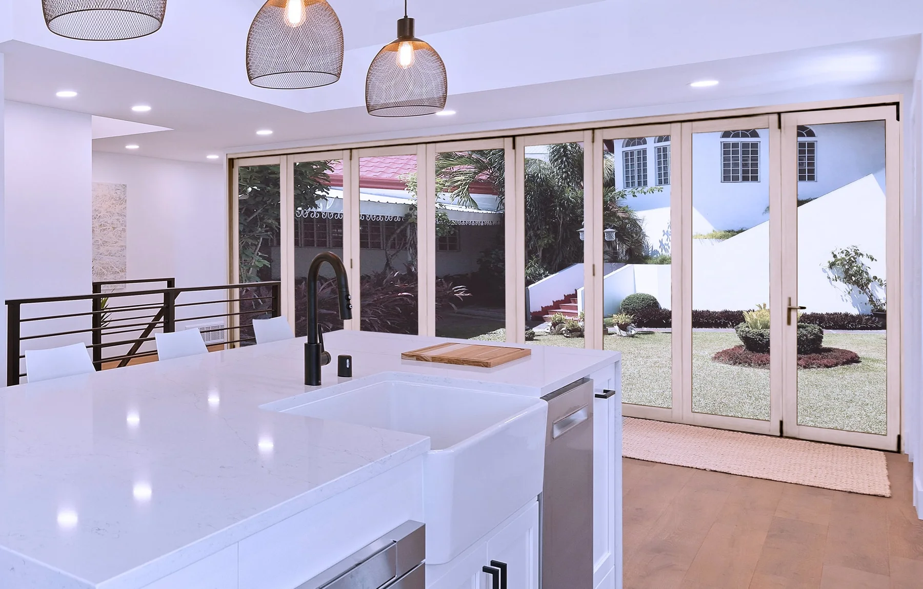 Folding doors, private residence