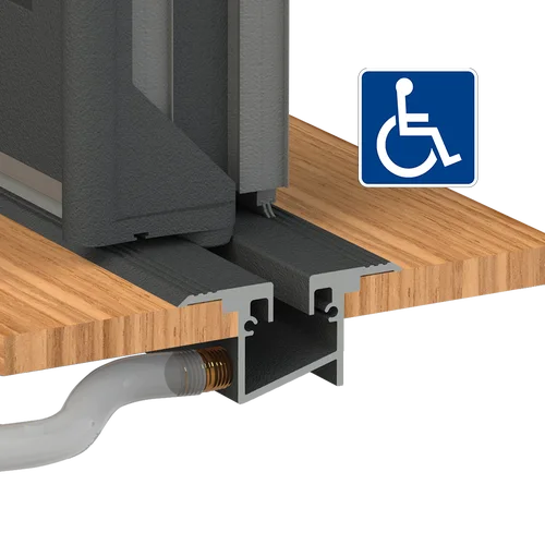 1 ½" ADA Recessed Drainage Track