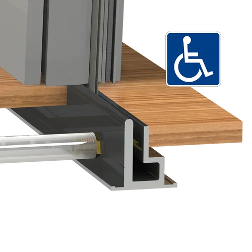 2 ½" ADA Recessed Drainage Track